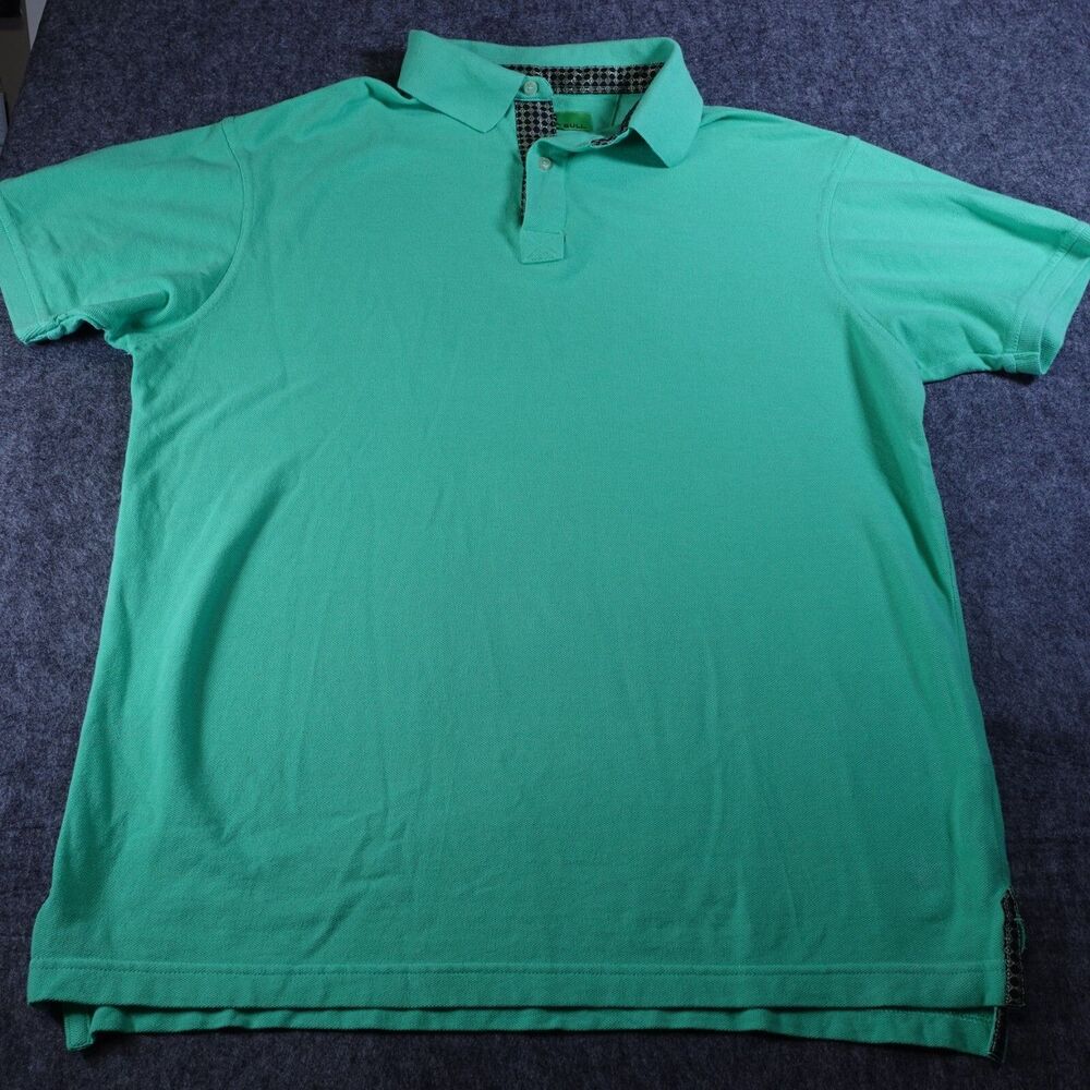 Bristol & Bull Polo Shirt Men's Size XL Green Short Sleeve Casual Cotton Collar